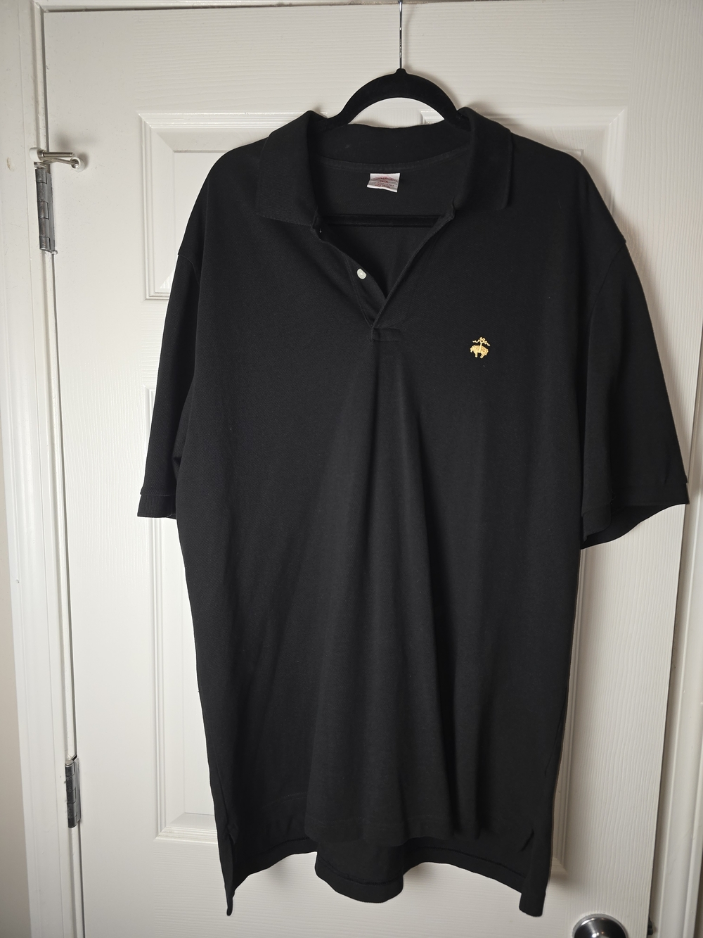 Brooks Brothers Black Polo with Gold Logo